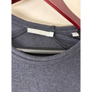 Left Coast Tee Mens Medium Navy Blue 100% Peruvian Cotton Long Sleeve Shirt